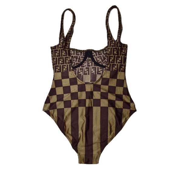 🚫SOLD🚫Vintage Fendi Monogram Swimsuit / Bodysuit - Picture 2 of 5